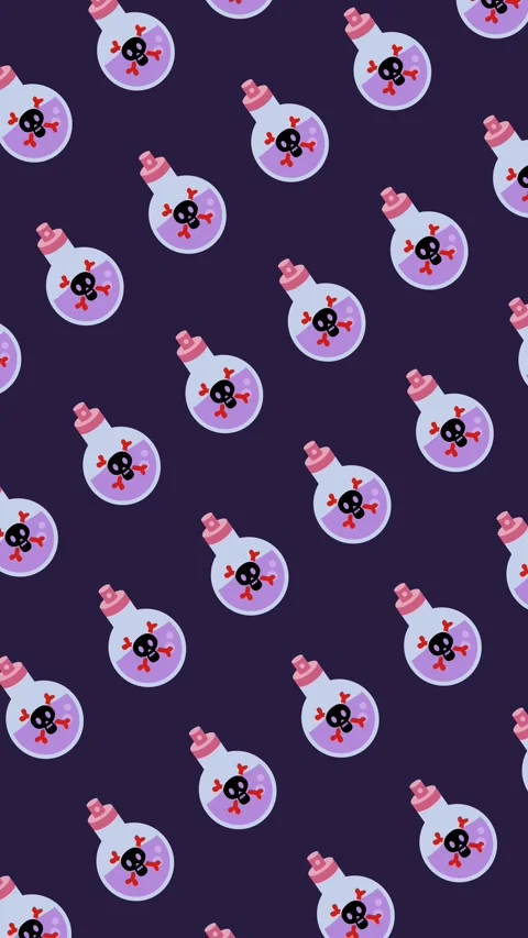 Seamless pattern with toxic poison bottle icons on abstract vertical background Stock Footage 330466139