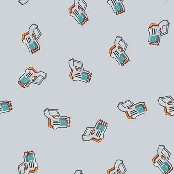 Seamless pattern Toy blaster for games and playful concepts Illustrazione stock