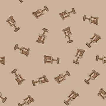 Seamless pattern toy cat tree cartoon vector Stock Illustration
