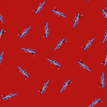 Seamless pattern Toy dart blaster gun vector Illustrazione stock