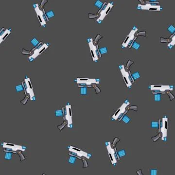 Seamless pattern Toy dart blaster gun vector 库存插图