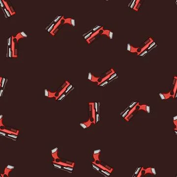 Seamless pattern Toy foam dart blaster gun children playing item 库存插图