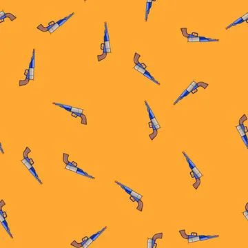 Seamless pattern Toy gun for children playing fun games Stock Illustration