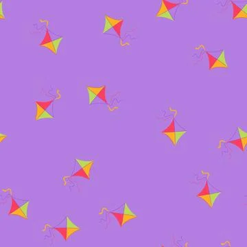 Seamless pattern toy kite cartoon vector 스톡 일러스트
