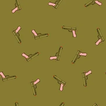 Seamless pattern Toy pistol cap gun providing playful childhood fun Illustrazione stock
