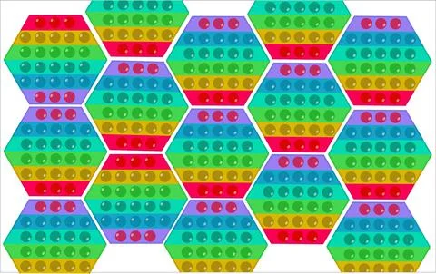 Seamless pattern toy pop it and Stock Illustration