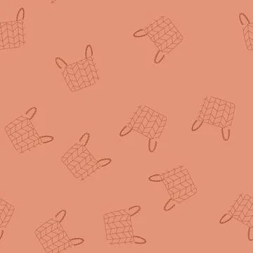 Seamless pattern tradition basket easter cartoon vector Stockillustratie