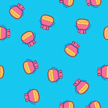 Seamless pattern tradition chinese lucky bag cartoon vector Stock Illustration