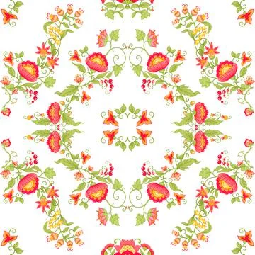 Seamless pattern Tradition mughal motif Stock Illustration