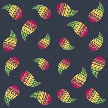 Seamless pattern, traditional Asian elements Paisley Stock Illustration