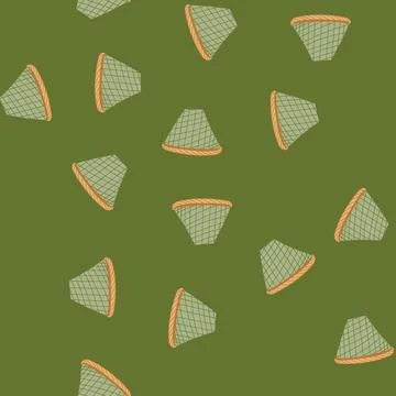 Seamless pattern traditional bamboo steamer basket cartoon vector Stockillustratie