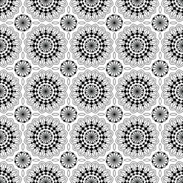 Seamless pattern in traditional decorative style. hand drawn pattern Stock Illustration
