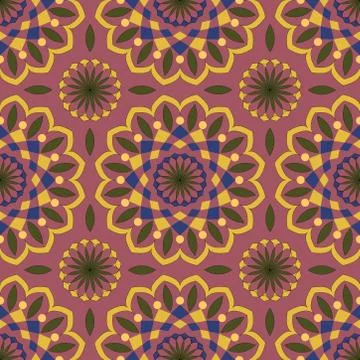 Seamless pattern in traditional decorative style. hand drawn pattern Stock Illustration