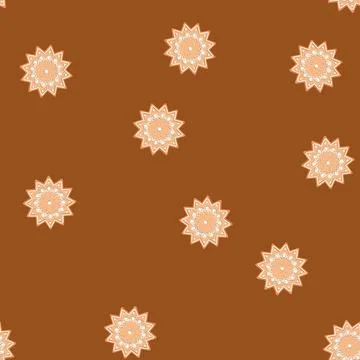 Seamless pattern traditional gingerbread cartoon vector Stock Illustration