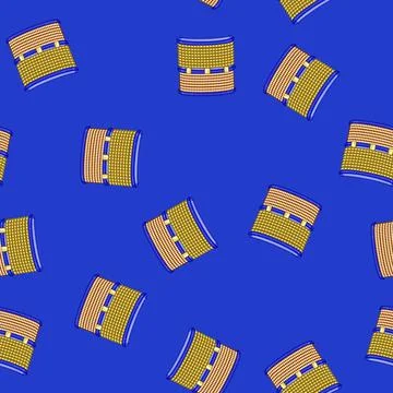 Seamless pattern Traditional indian churi bracelet with golden decorative bea イラスト素材