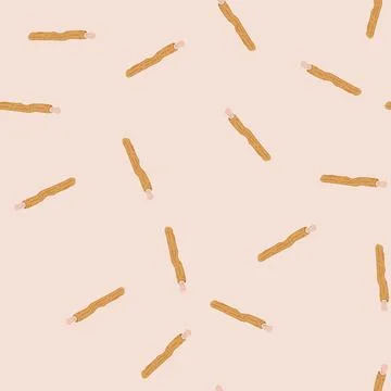 Seamless pattern traditional miswak stick providing natural dental hygiene Stock Illustration