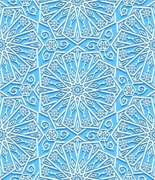Seamless pattern with traditional ornament Stock Illustration