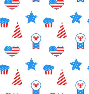 Seamless Pattern with Traditional Symbolic Stock Illustration