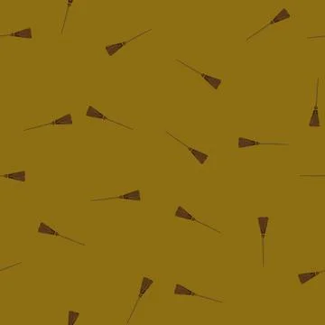 Seamless pattern traditional witch broom cartoon vector Stock Illustration