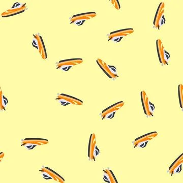 Seamless pattern train boat toy cartoon vector Illustrazione stock