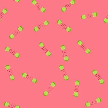 Seamless pattern training dumbbell cartoon vector Illustrazione stock
