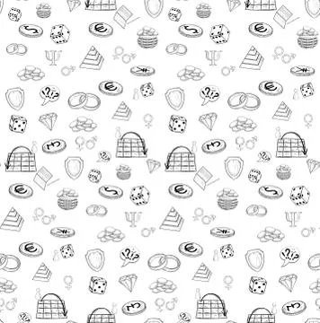 Seamless pattern training Illustrazione stock