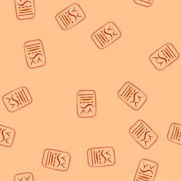 Seamless pattern training suture practice pad cartoon vector Stock Illustration