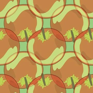 Seamless pattern with translucent apple fruit illustration Stock Illustration