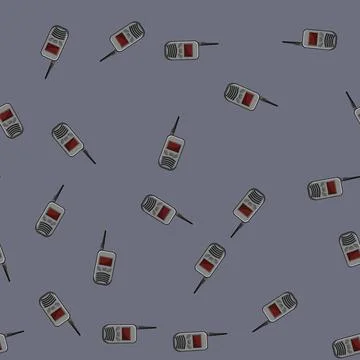Seamless pattern transmitter walkie talkie cartoon vector イラスト素材