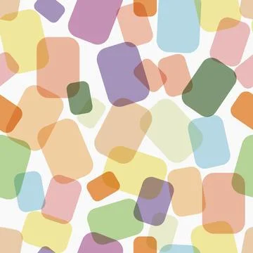Seamless pattern of transparent colored squares Stock Illustration