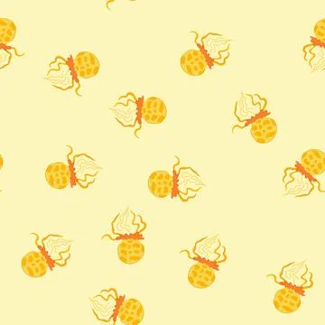 Seamless pattern transparent jellyfish cartoon vector Illustrazione stock