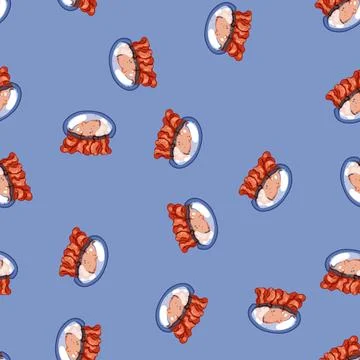Seamless pattern transparent jellyfish cartoon vector Stockillustratie