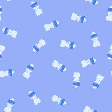 Seamless pattern transparent mineral water cartoon vector 库存插图