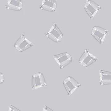 Seamless pattern transparent plastic bucket container cartoon vector Stock Illustration