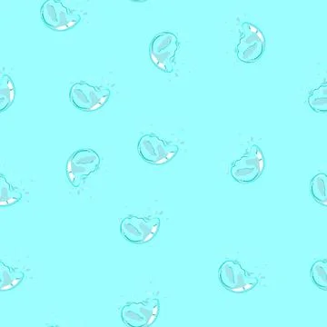 Seamless pattern transparent soap bubble explosion cartoon vector Illustrazione stock