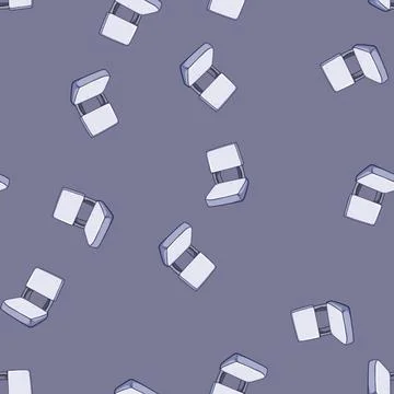 Seamless pattern transport boat seats cartoon vector イラスト素材
