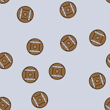 Seamless pattern transportation wheel ancient cartoon vector Ilustración de archivo