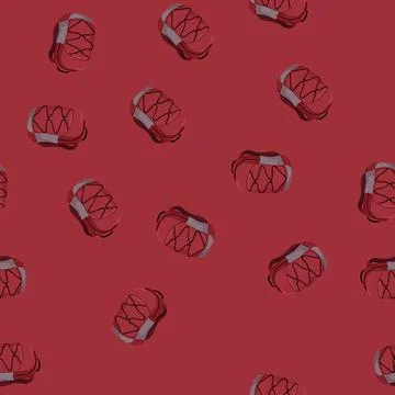 Seamless pattern travel backpack camp cartoon vector イラスト素材