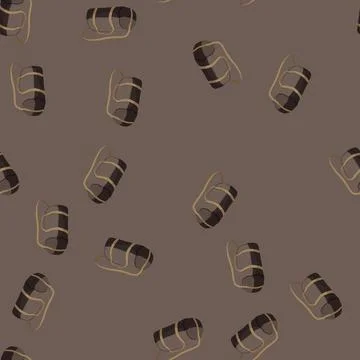 Seamless pattern travel bag camp cartoon vector Stock Illustration