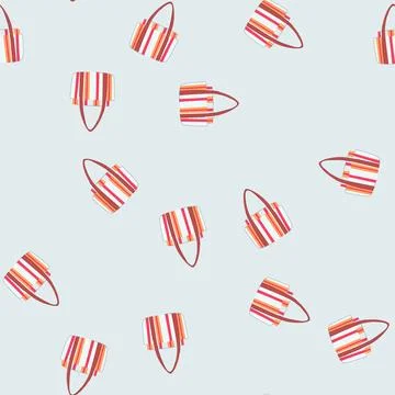 Seamless pattern travel beach bag cartoon vector イラスト素材