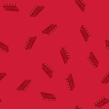 Seamless pattern travel cot camp cartoon vector Illustrazione stock