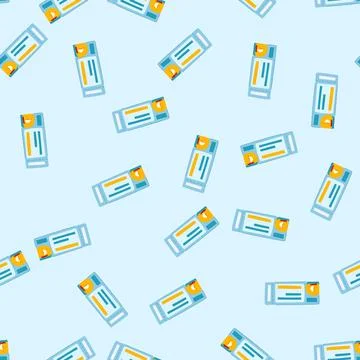 Seamless pattern travel cruise ship ticket cartoon vector 스톡 일러스트