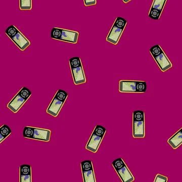 Seamless pattern travel gandheld gps cartoon vector 스톡 일러스트
