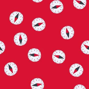 Seamless pattern travel nautical compass cartoon vector イラスト素材