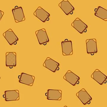 Seamless pattern Travel packing cube organizing luggage contents vector イラスト素材