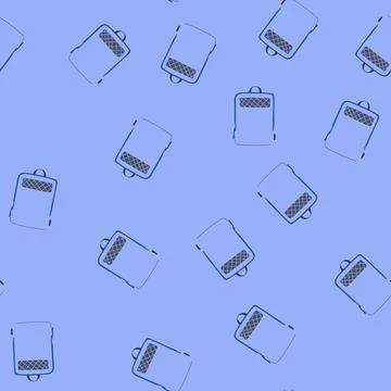 Seamless pattern travel packing cube cartoon vector Stock Illustration
