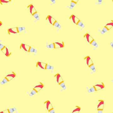 Seamless pattern travel throat spray bottle cartoon vector Stock Illustration