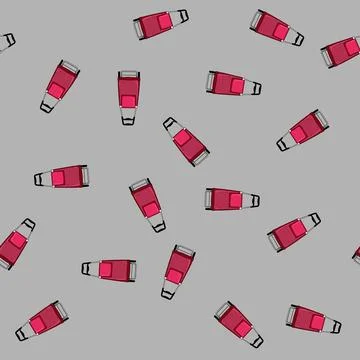 Seamless pattern travel trolley bag cartoon vector イラスト素材