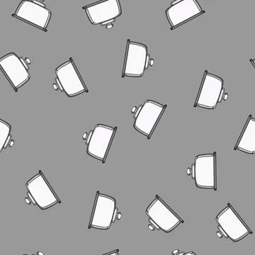 Seamless pattern tray cake dome cartoon vector Stock Illustration