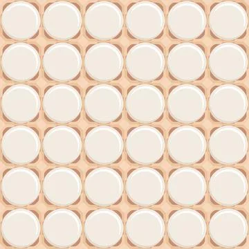 Seamless pattern with tray of eggs Stock Illustration